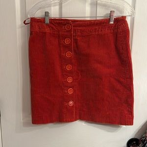 Orange buttoned skirt